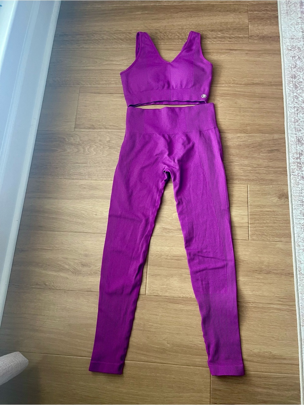 Savvi Ashtanga Ribbed Seamless Set Leggings (M) bra (S)